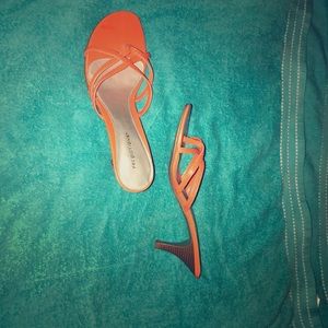 Dark orange heels